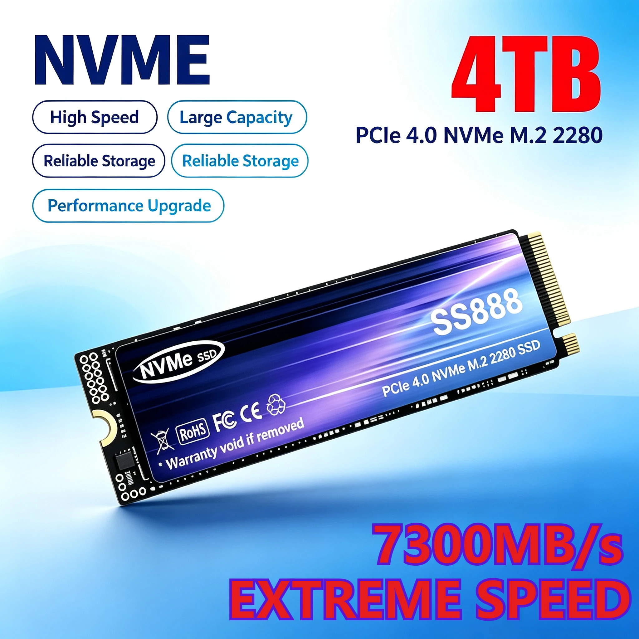 M.2 Nvme 4Tb Pcie 4.0 Ssd - New SS888 M.2 SSD Hard Disk