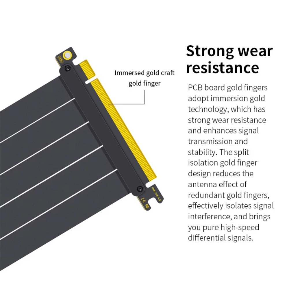 PCI‑E 4.0/3.0 X16 GPU Riser Ca - Pcie 4.0 X16 Riser Cable 90 Degree review and price