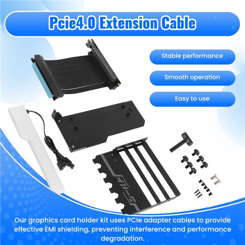 Vertical GPU Mounting Bracket  - Pcie 4.0 X16 Riser Cable 90 Degree review and price
